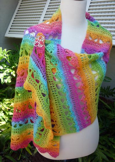 Cascading Stylish Crochet Shawl - Crochet Pattern
