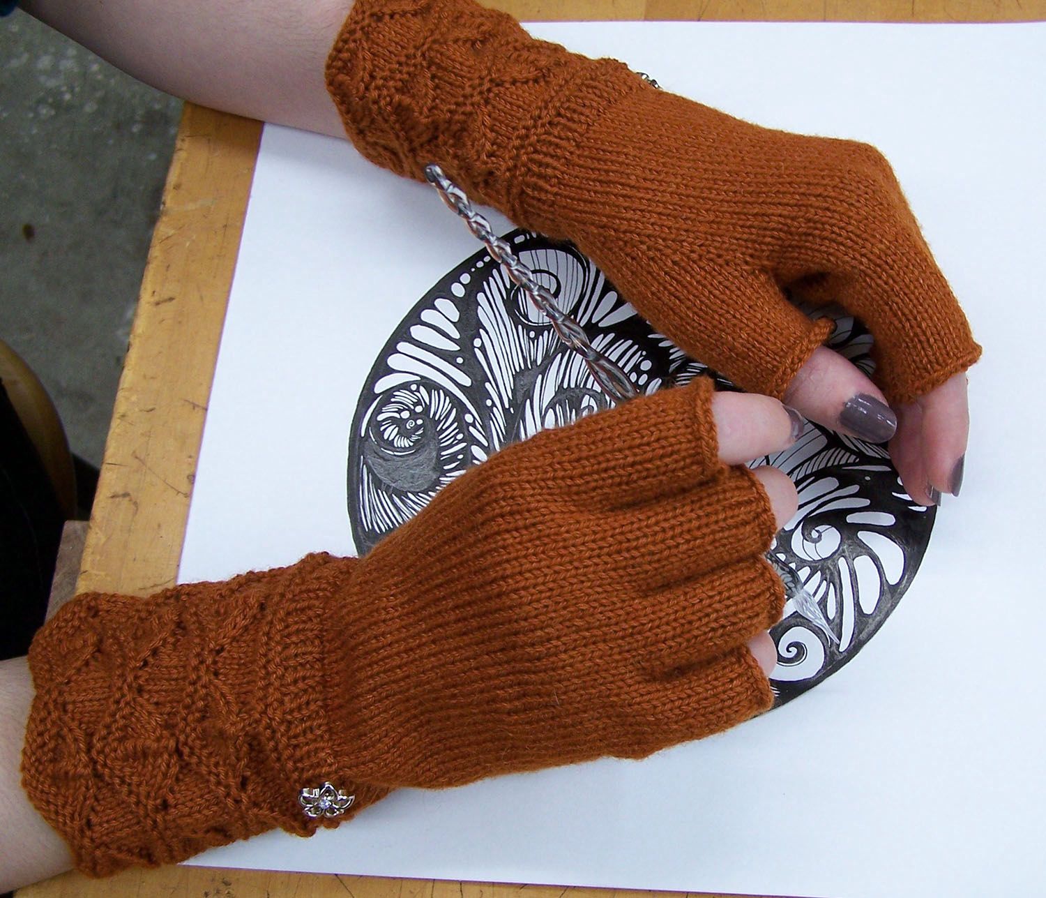 Masala Fingerless Gloves Pattern Knitting Patterns and Crochet
