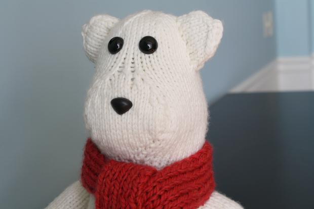 knitted polar bear