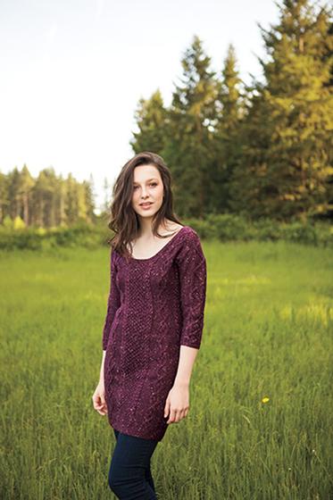 Hourglass Sweater Dress in City Tweed Yarn from knitpicks.com