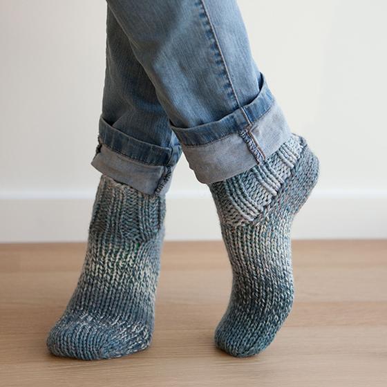 Free Knit and Crochet Patterns in Chroma Twist - Chunky Slippers Pattern - KnitPicks.com