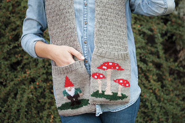 Gnome and Toadstool Scarf Pattern - KnitPicks.com