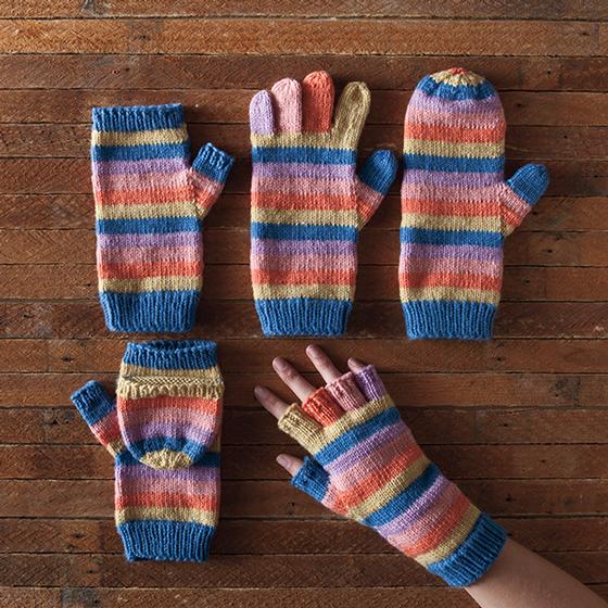 Line by Line Mittens Knitting Patterns and Crochet