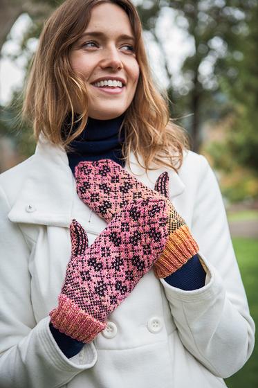 Free Knit and Crochet Patterns in Chroma Twist - Liliiflora Mittens from KnitPicks.com