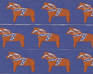 Dala (Horses) Cotton Ribbon