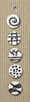 Handmade Abstract Circle Stoneware Buttons