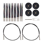 Options Short Interchangeable Foursquare Majestic Circular Knitting NeedleSet