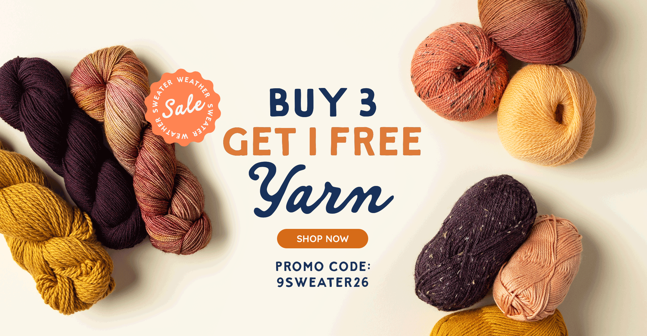 Buy 3, Get 1 Free Yarn Sale