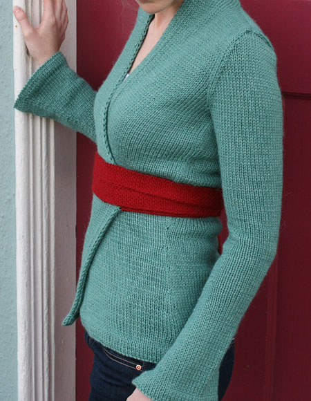 wrap front cardigan knitting pattern template download