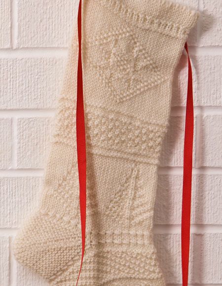 Mix-It-Up Textured Christmas Stocking Pattern - Knitting Pattern