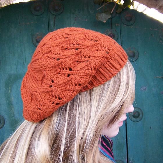 Falling Leaves Beret/Slouch Hat - Knitting Patterns and ...