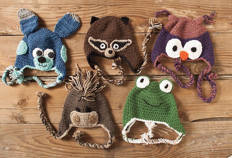 Domestic Zoo of Crochet Animals Hats Pattern Knitting Patterns and