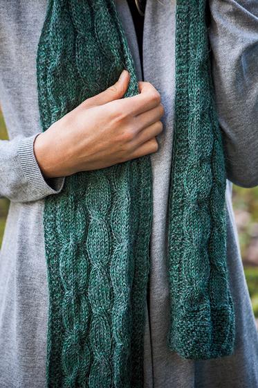 Chain Cable Scarf - Knitting Patterns and Crochet Patterns from ...