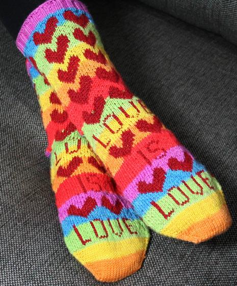 Love is Love Socks - Knitting Pattern