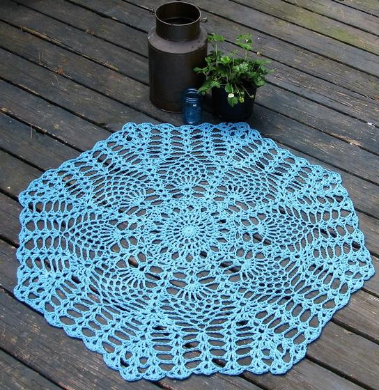 Pineapple Throw Rug - Knitting Patterns and Crochet ...
