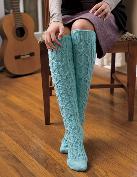 Ternion Knee-High Socks Pattern - Knitting Patterns and Crochet ...