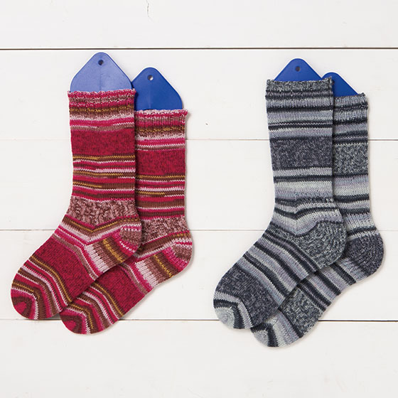 Two at Once, Toe Up, Magic Loop Socks Pattern Knitting Patterns and