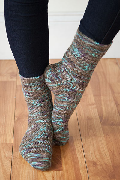 Basketwork Socks - Knitting Patterns and Crochet Patterns from ...