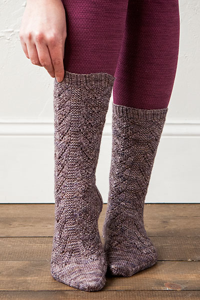 Textured Lace Socks - Knitting Patterns and Crochet Patterns from ...