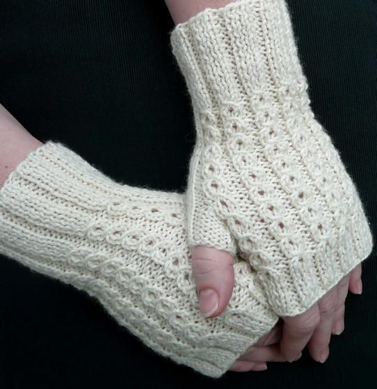 BonBons Fingerless Mitts - Knitting Patterns and Crochet Patterns from