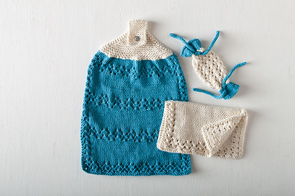 A Little Bit of Lace Bath Set - Free Knitting Pattern 