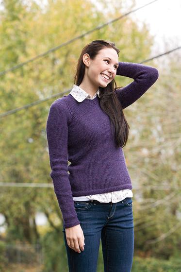 Basic V-Neck Pullover - Knitting Patterns and Crochet Patterns from