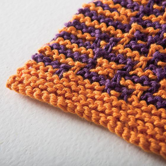 Mosaic Dishcloth Knitting Patterns and Crochet Patterns