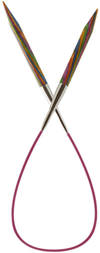 Options Rainbow Wood Fixed Circular Knitting Needles from KnitPicks.com