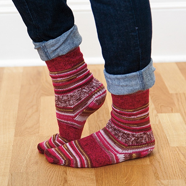 Two At Once, Toe Up, Magic Loop Socks Pattern