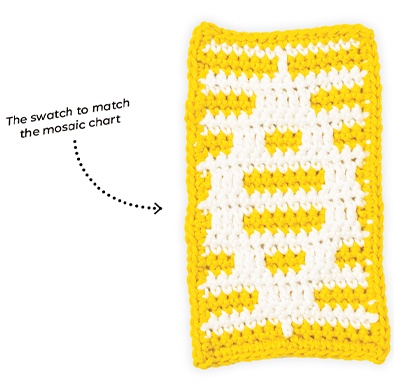 how to read mosaic crochet chart