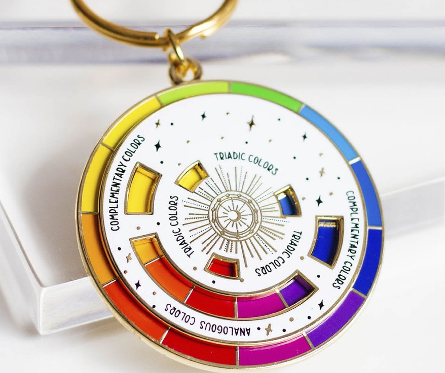 Rainbow Color Wheel Keychain