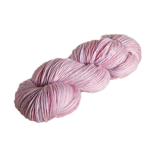 Light Pink Twisted with White Cotton Fingering Crochet Knitting Yarn