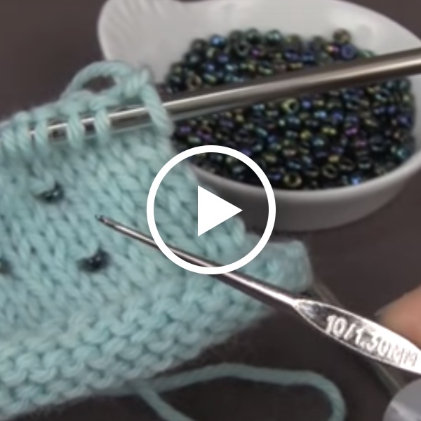 Knitting with Beads: The Crochet Hook Method