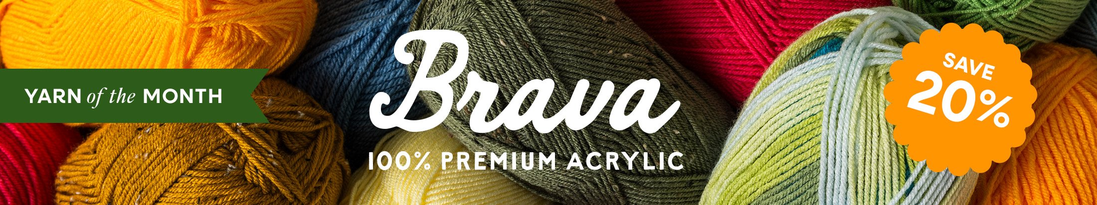 20% Off Brava Yarn of the Month