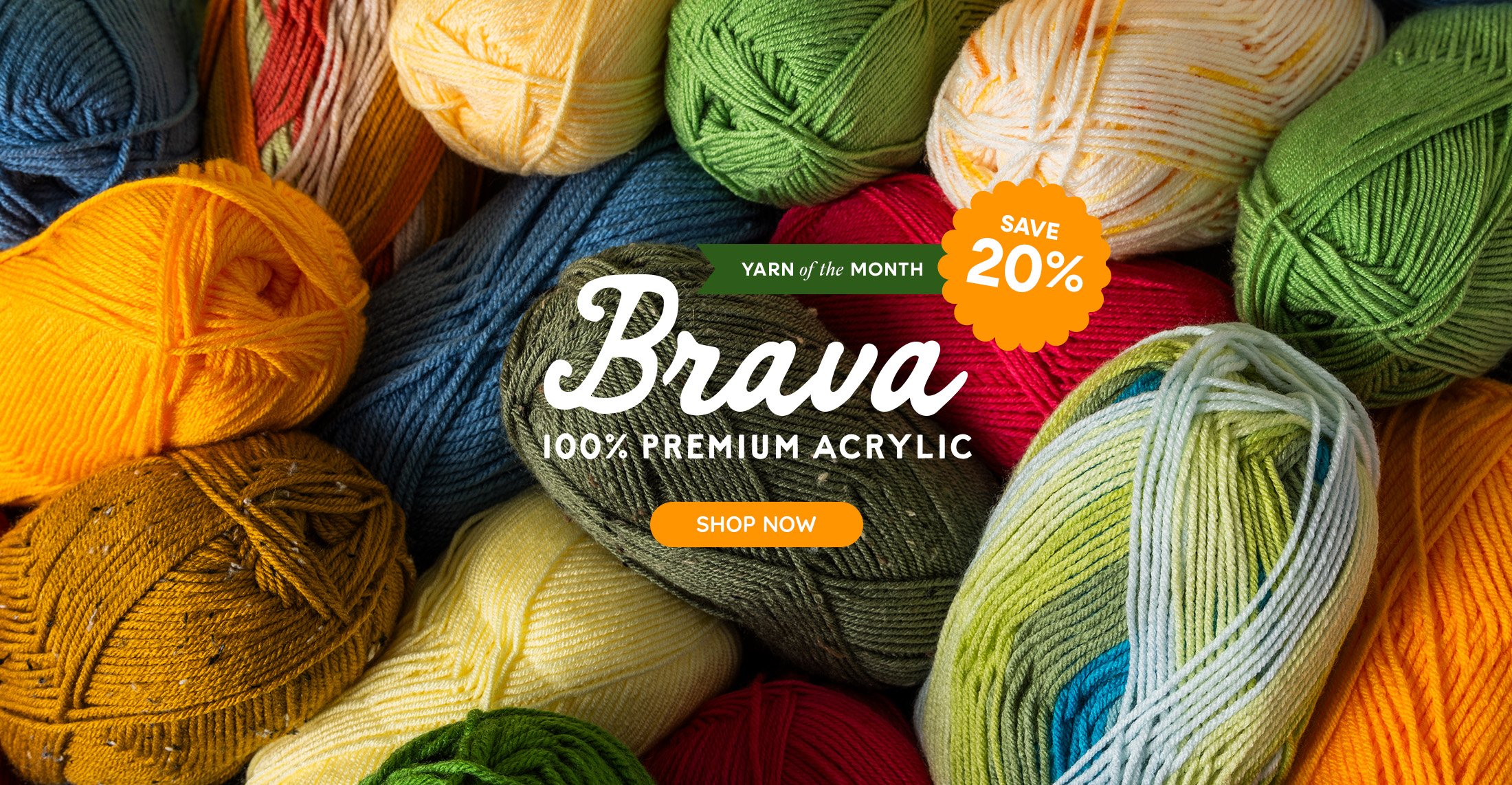 20% Off Brava Yarn of the Month