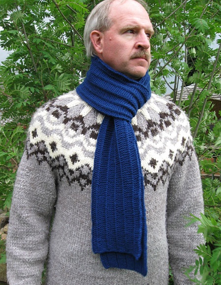 Men's Scarf - knitting pattern