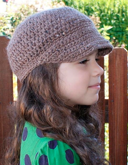 All Ages Newsboy Crochet Cap - knitting pattern