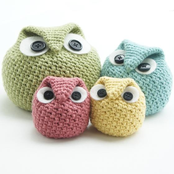 Crochet Chubby Owl Family - knitting pattern