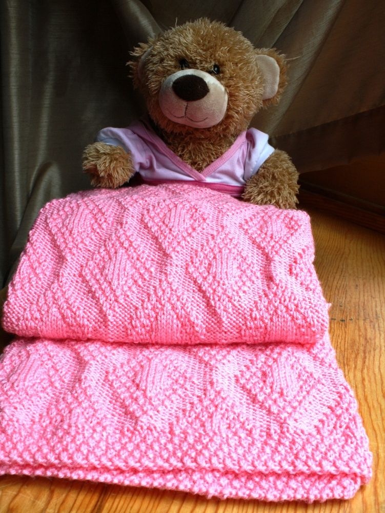 Forever Diamonds Baby Blanket - knitting pattern