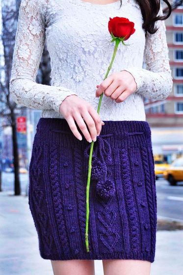 Heart Me Forever Cable Knit Skirt | KnitPicks.com