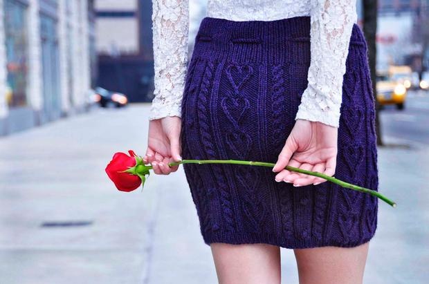 Heart Me Forever Cable Knit Skirt | KnitPicks.com