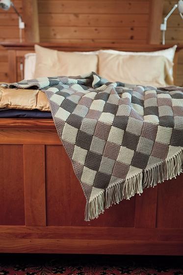 Squared Away Crochet Throw - knitting pattern