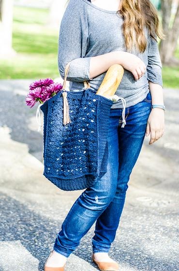 French Market Crochet Tote - knitting pattern