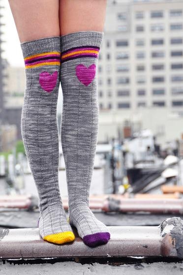 Roller Girl Striped Socks
