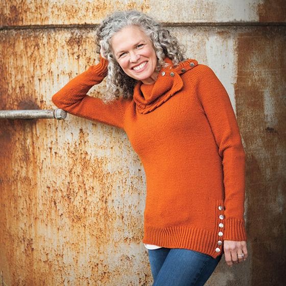 Ladies Vented Turtle Neck Wool Sweater