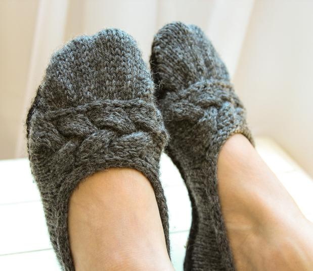 Knitted discount ballet slippers