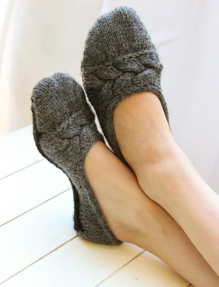 Knitted ballet slippers sale