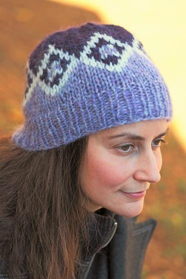 Cathedral Diamonds Hat - knitting pattern