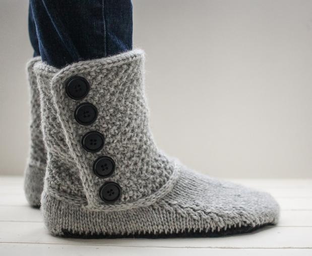 Knit boots with buttons hot sale