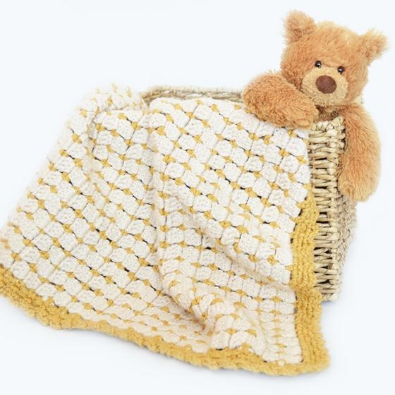 Soft Squares Baby Blanket - knitting pattern